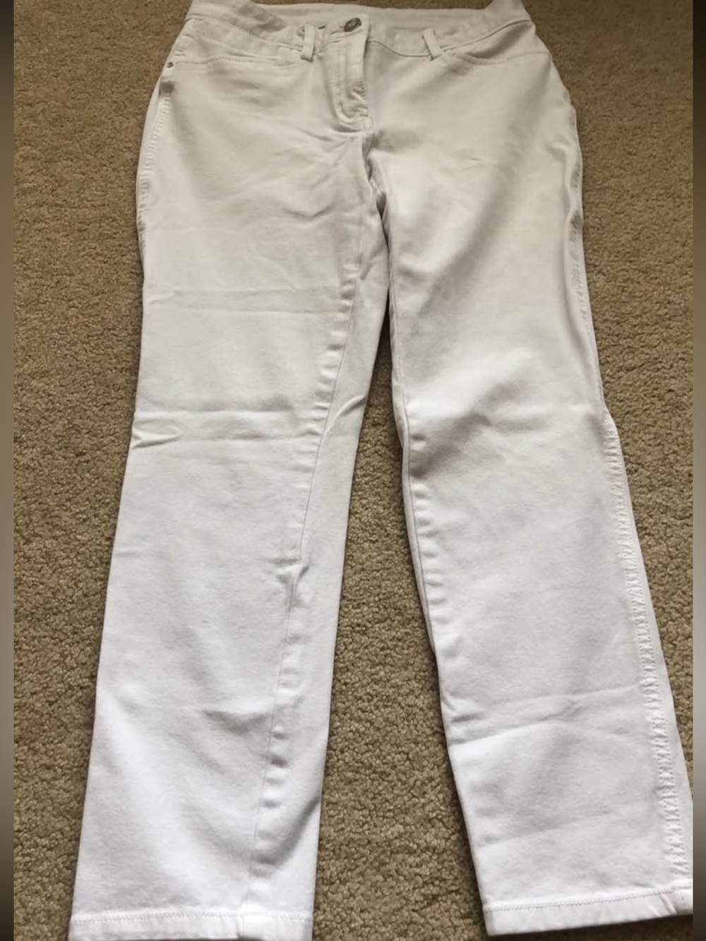 Chico's White Straight-Leg Pants